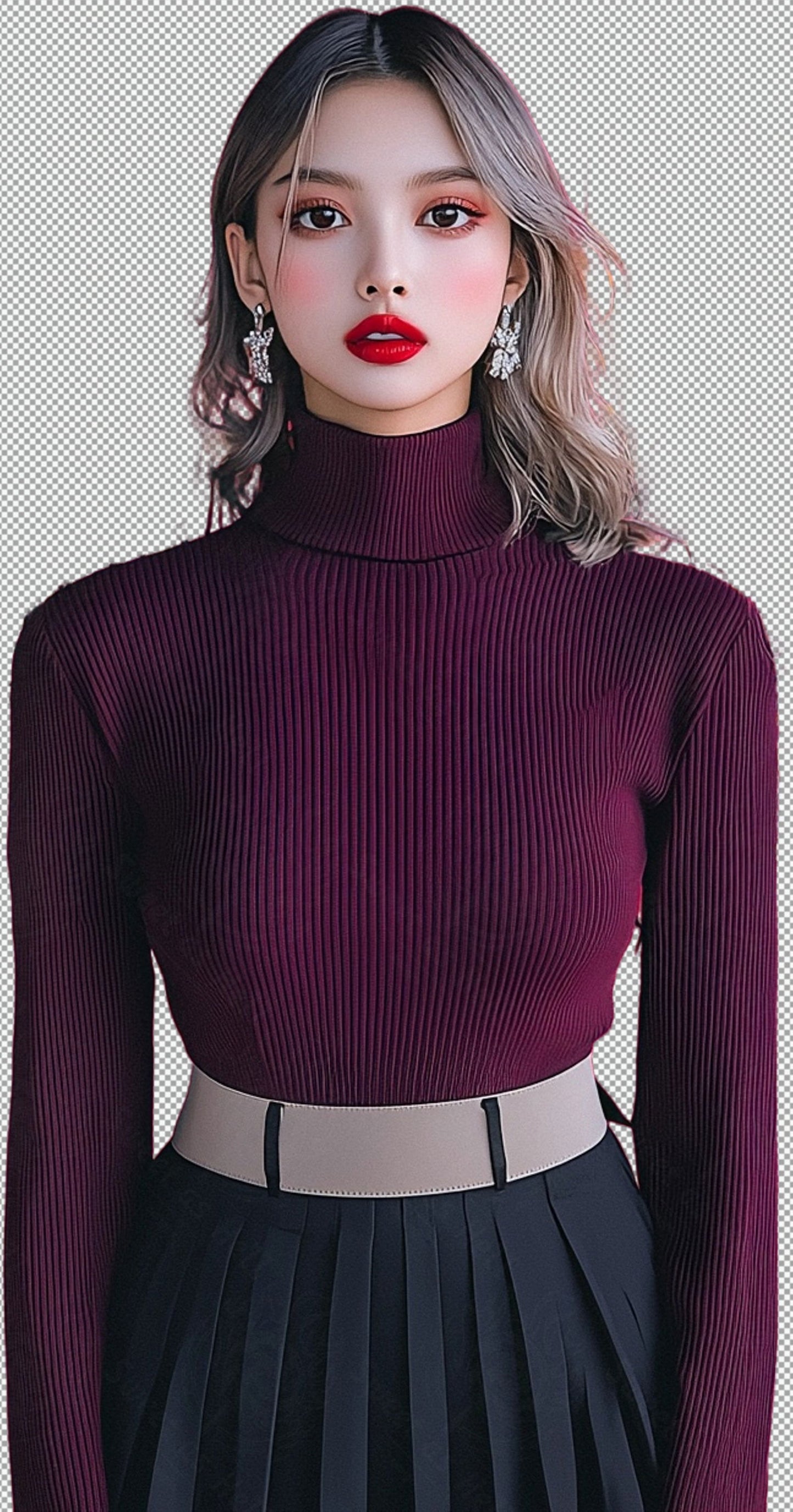 Modern Art Styled Fashion Ad Photo With A Transparent Background 111 SN2938 - Sweet As Hell Designs
