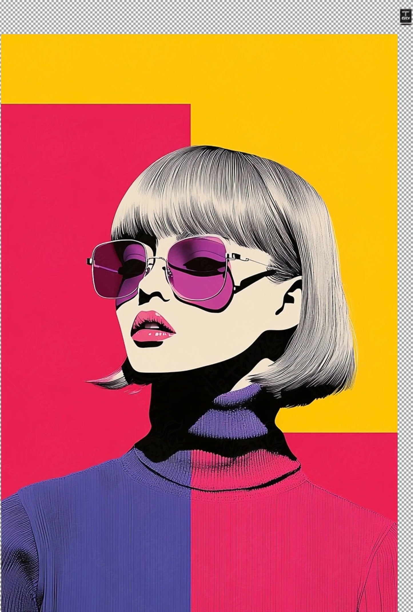 Modern Art Styled Fashion Ad Photo With A Transparent Background 114 SN2941 - Sweet As Hell Designs