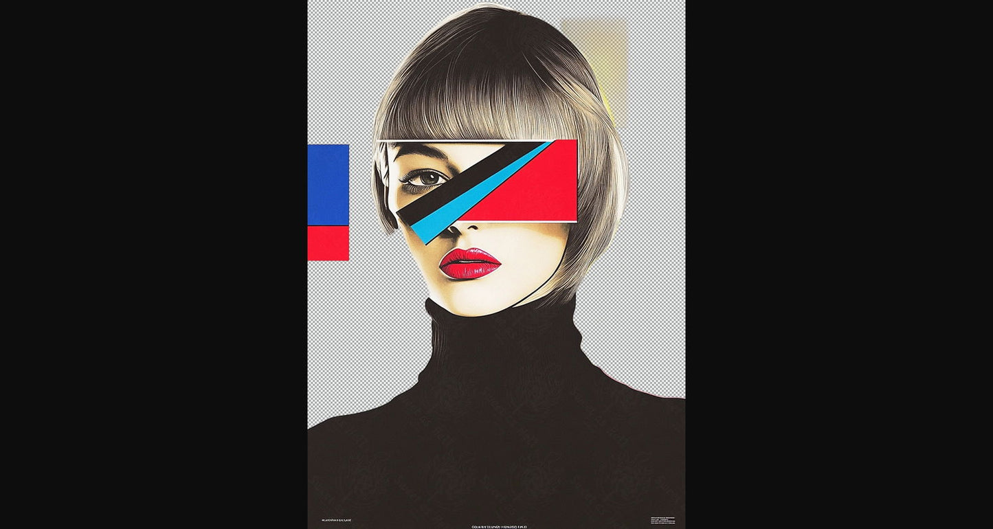 Modern Art Styled Fashion Ad Photo With A Transparent Background 116 SN2943 - Sweet As Hell Designs
