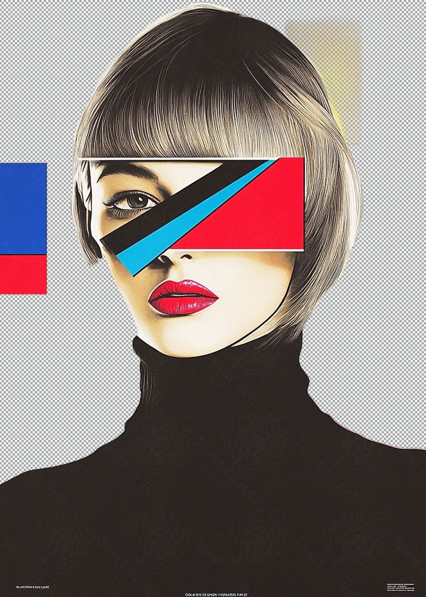 Modern Art Styled Fashion Ad Photo With A Transparent Background 116 SN2943 - Sweet As Hell Designs