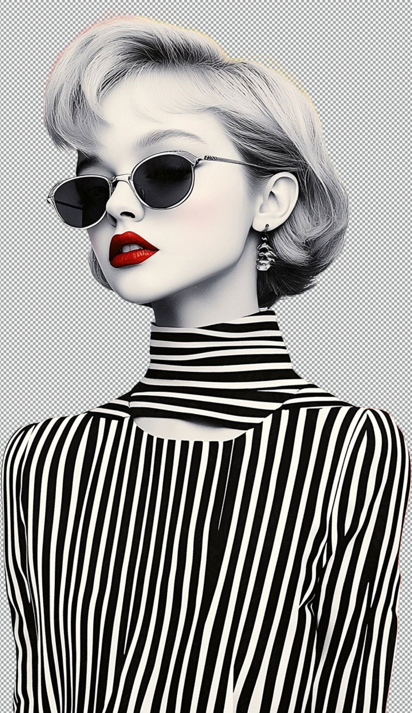 Modern Art Styled Fashion Ad Photo With A Transparent Background 118 SN2945 - Sweet As Hell Designs