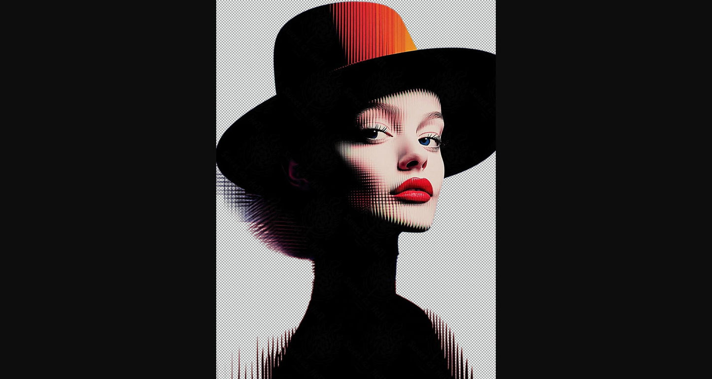 Modern Art Styled Fashion Ad Photo With A Transparent Background 119 SN2946 - Sweet As Hell Designs