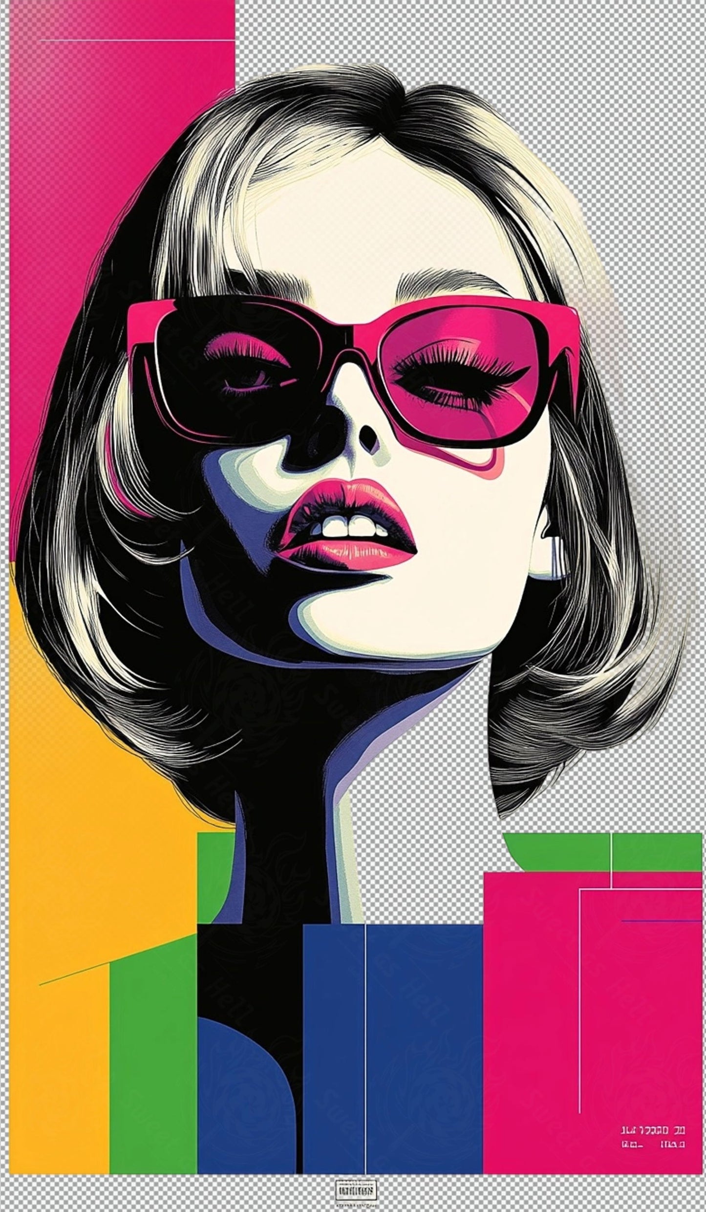 Modern Art Styled Fashion Ad Photo With A Transparent Background 122 SN2949 - Sweet As Hell Designs
