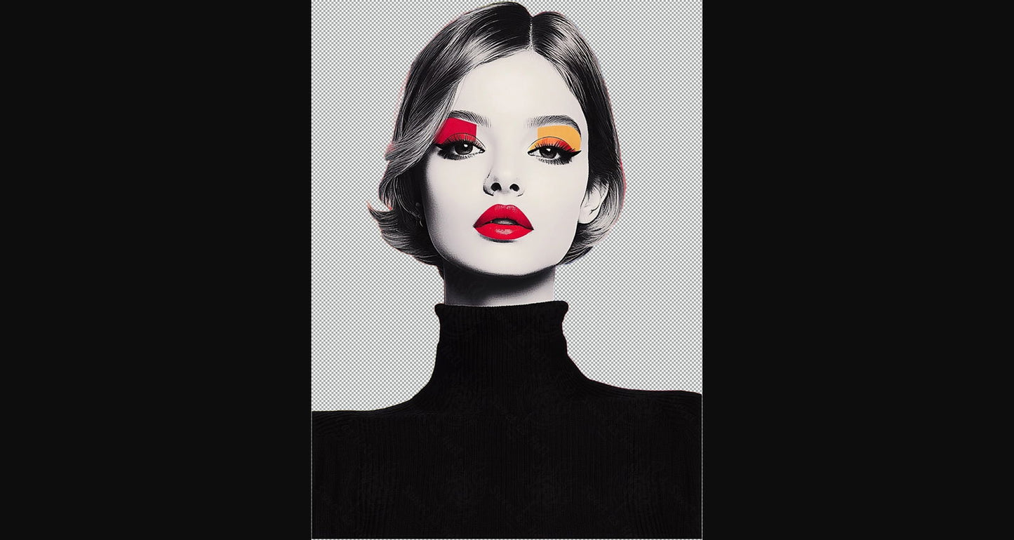 Modern Art Styled Fashion Ad Photo With A Transparent Background 125 SN2952 - Sweet As Hell Designs