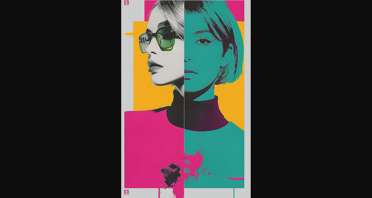 Modern Art Styled Fashion Ad Photo With A Transparent Background 127 SN2954 - Sweet As Hell Designs