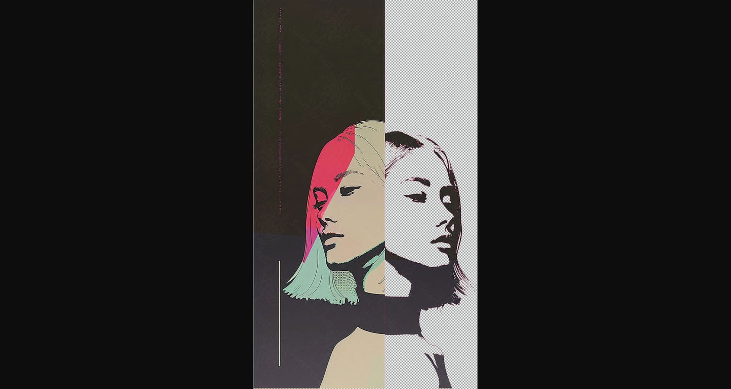 Modern Art Styled Fashion Ad Photo With A Transparent Background 128 SN2955 - Sweet As Hell Designs