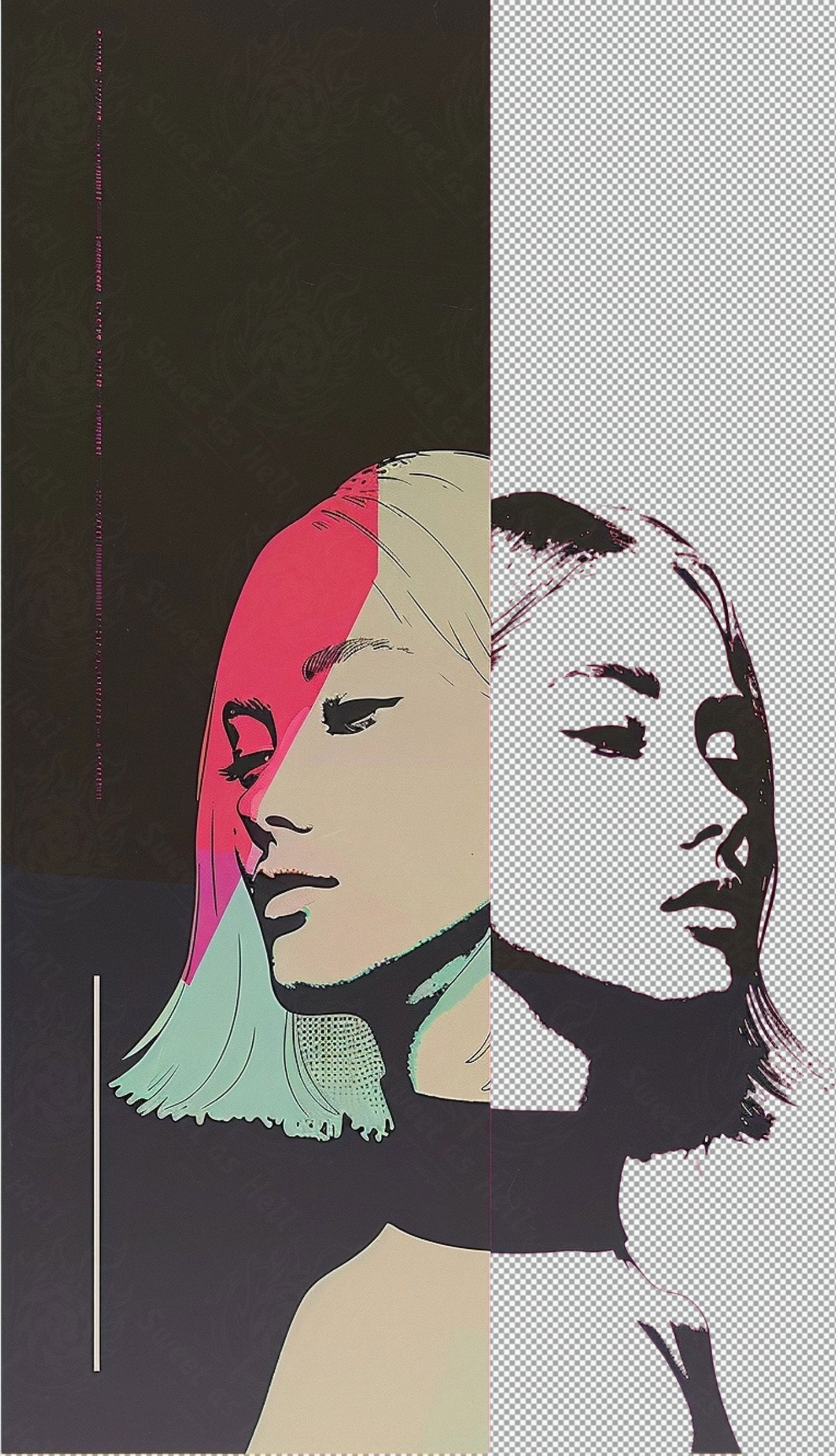 Modern Art Styled Fashion Ad Photo With A Transparent Background 128 SN2955 - Sweet As Hell Designs
