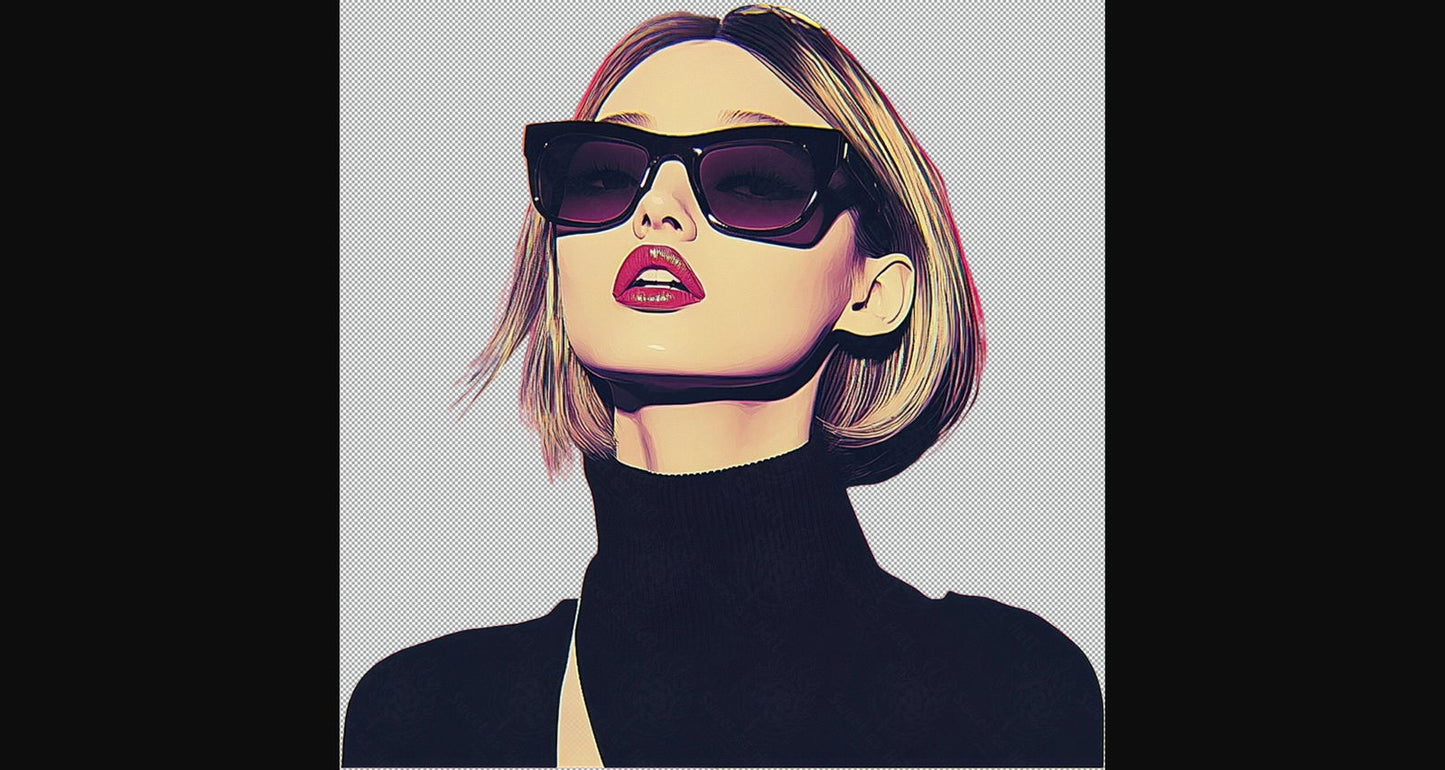 Modern Art Styled Fashion Ad Photo With A Transparent Background 131 SN2958 - Sweet As Hell Designs