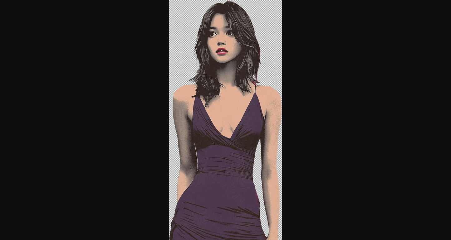 Modern Art Styled Fashion Ad Photo With A Transparent Background 154 SN2981 - Sweet As Hell Designs