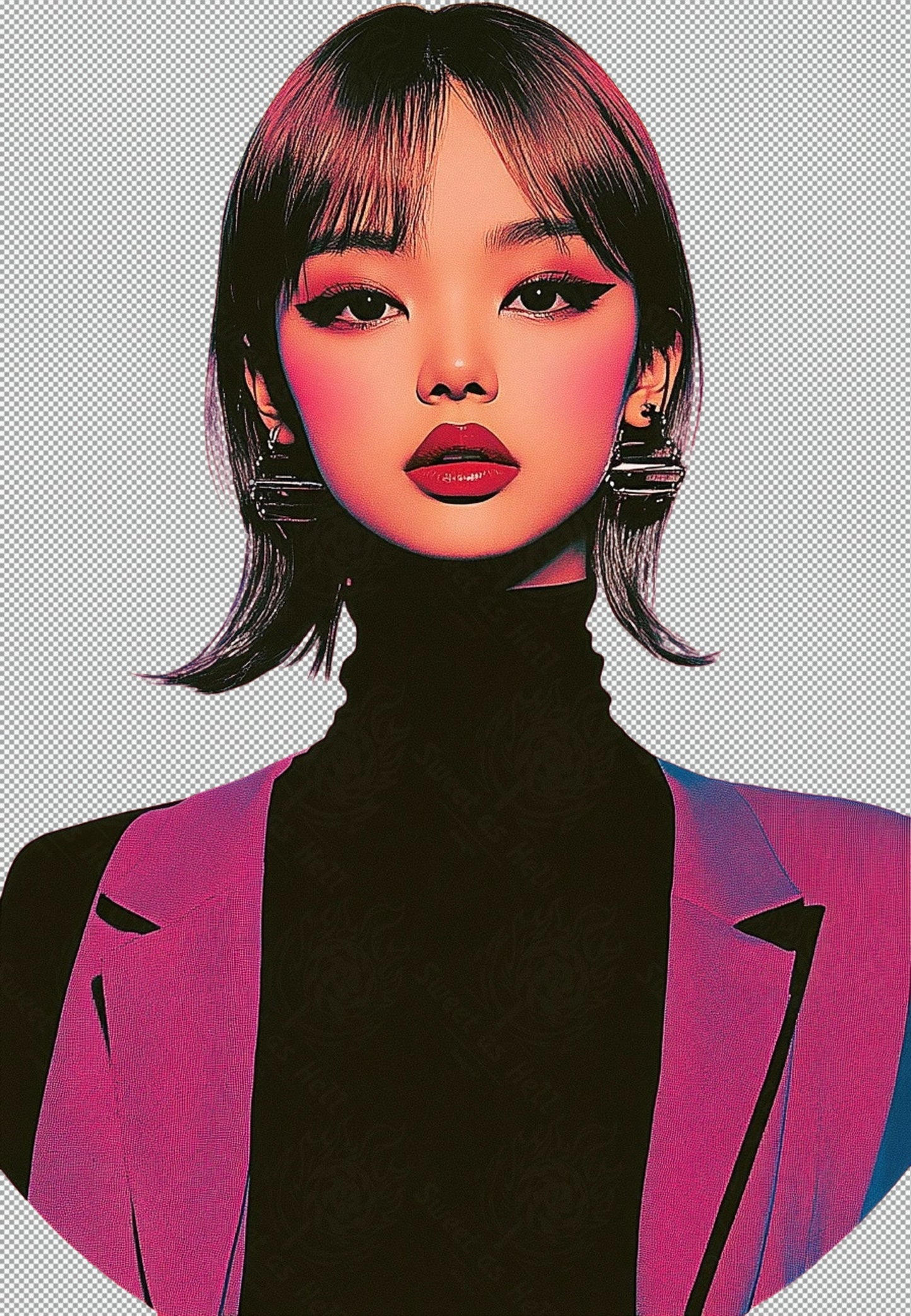 Modern Art Styled Fashion Ad Photo With A Transparent Background 166 SN2993 - Sweet As Hell Designs