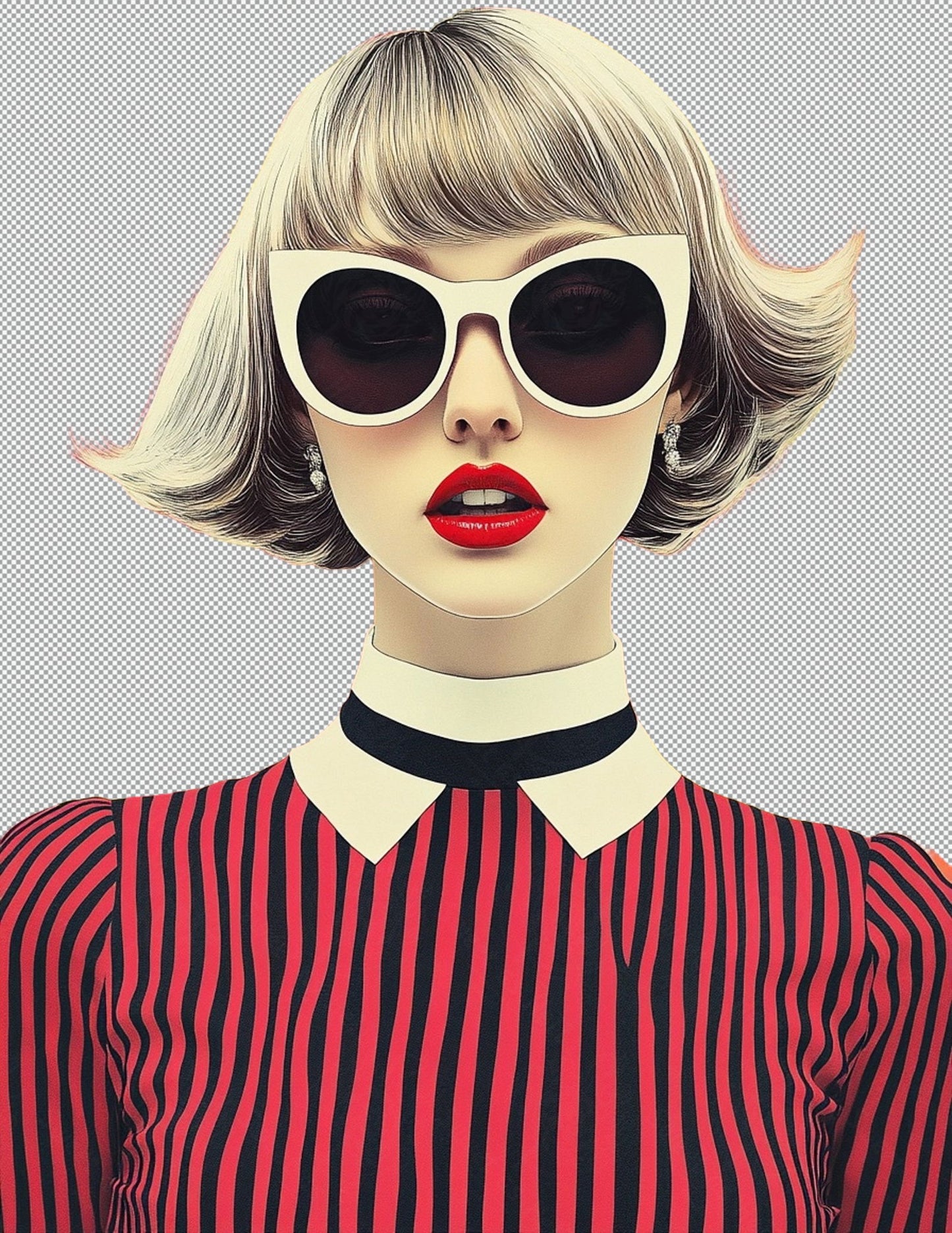 Modern Art Styled Fashion Ad Photo With A Transparent Background 180 SN3007 - Sweet As Hell Designs