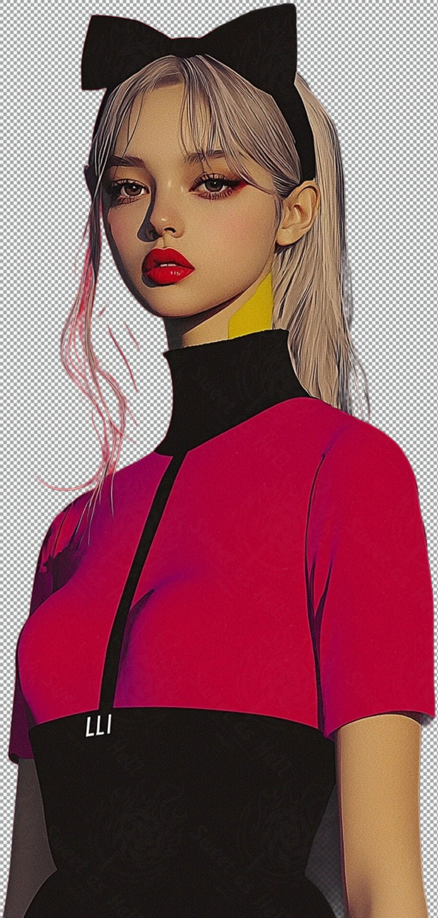 Modern Art Styled Fashion Ad Photo With A Transparent Background 182 SN3009 - Sweet As Hell Designs