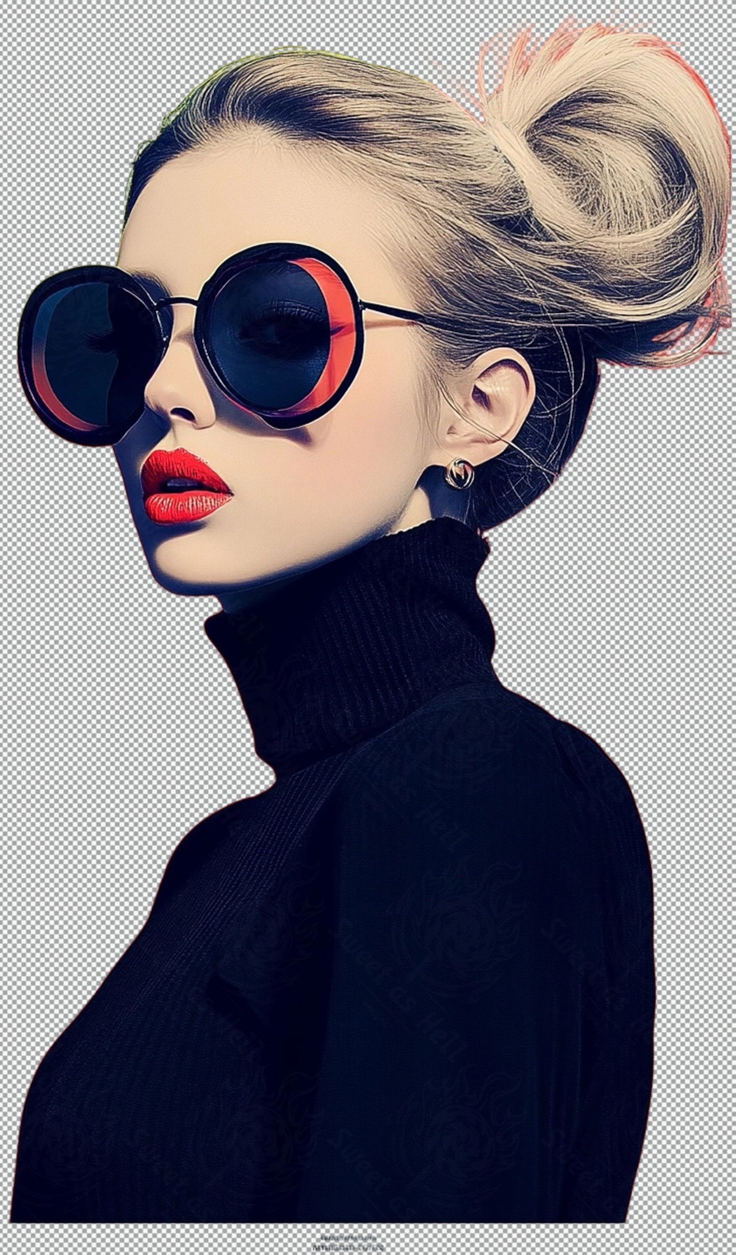 Modern Art Styled Fashion Ad Photo With A Transparent Background 187 SN3014 - Sweet As Hell Designs