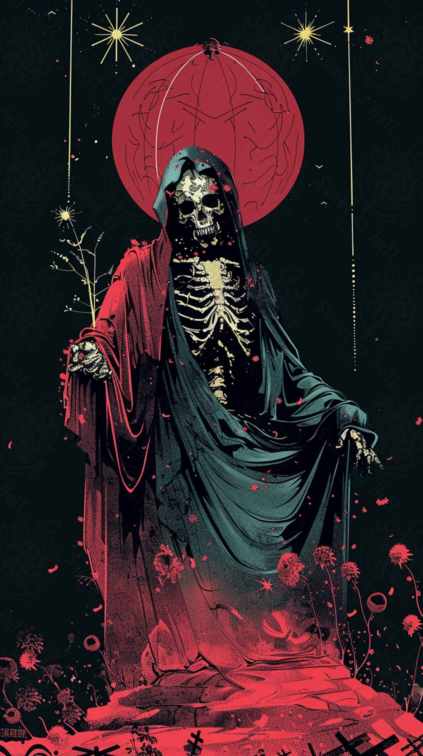 Mother Muerte 09 by 16 128 SN2048 - Sweet As Hell Designs