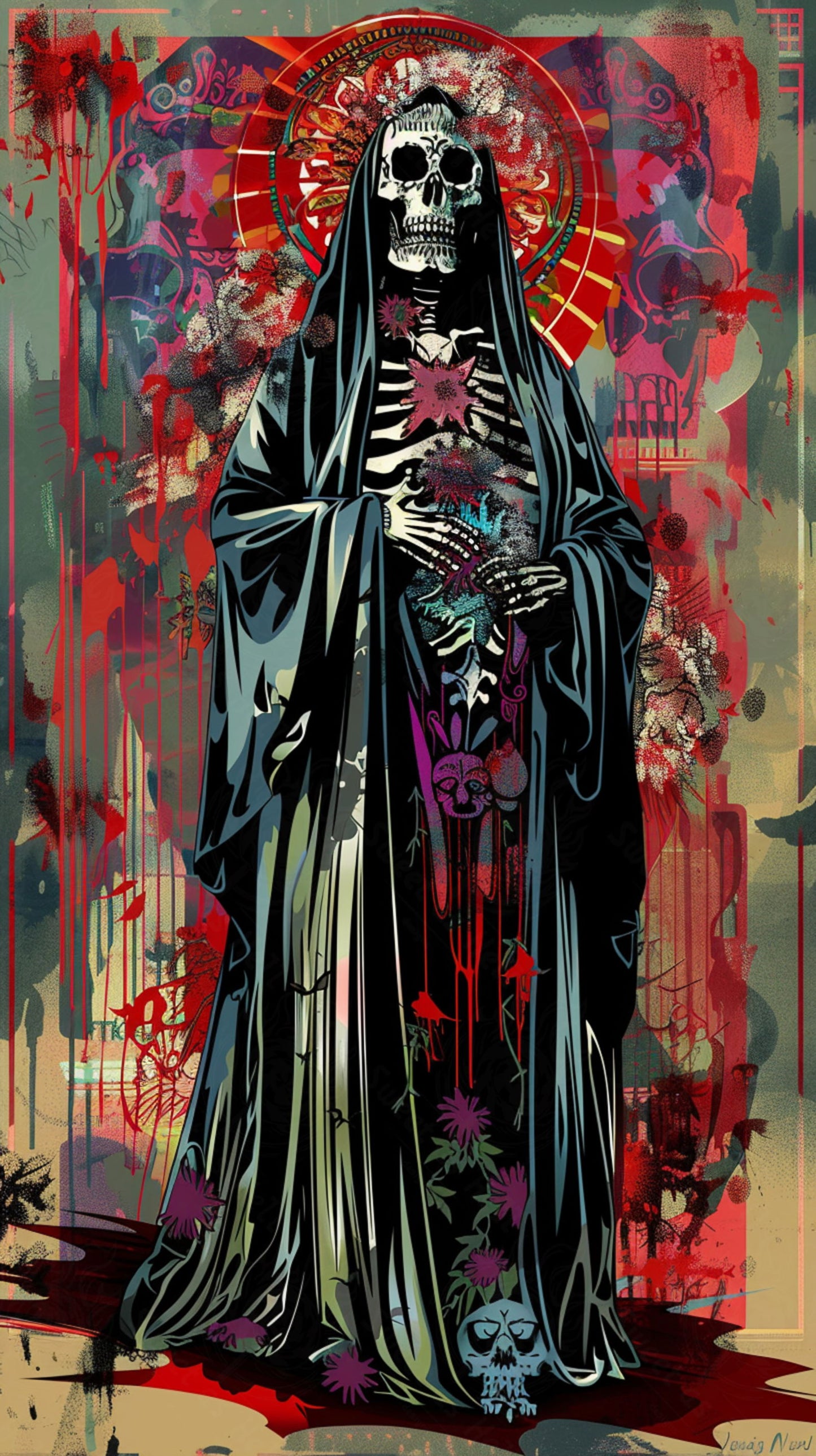 Mother Muerte 09 by 16 266 SN2186 - Sweet As Hell Designs