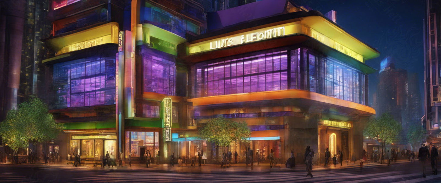 Street Level Illustrated View of a Densely Populated City Set Sometime in the Near Future 0019 SN970 - Sweet As Hell Designs