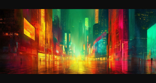 Street Level Illustration of Modern Fantasy City Architecture 0019 SN1182 - Sweet As Hell Designs