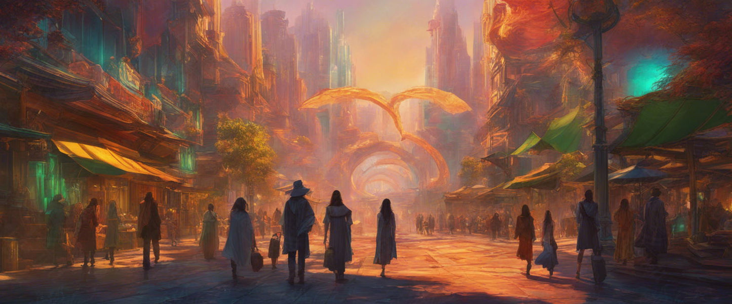 Street Level Illustration of a Futuristic City 0014 SN1153 - Sweet As Hell Designs