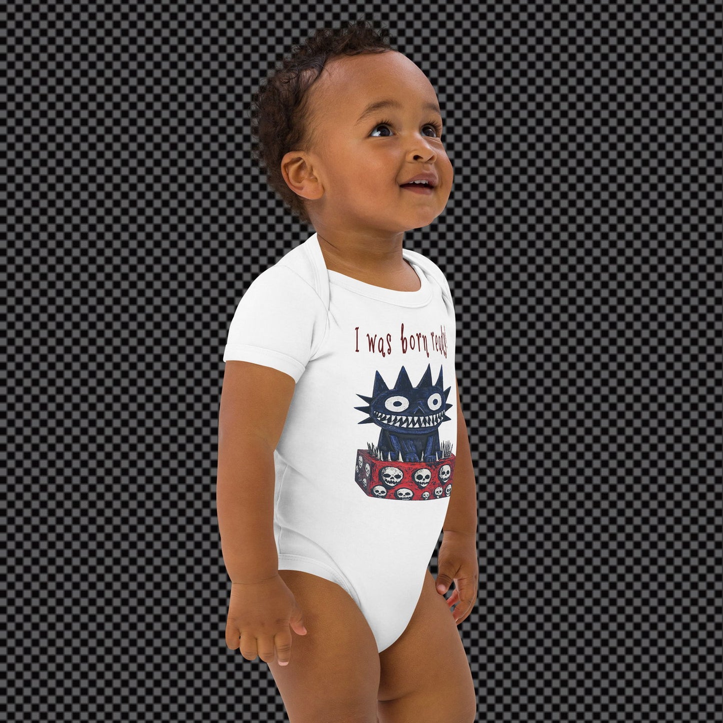 Sweet As Hell Designs' "Born Ready" Organic Cotton Baby Bodysuit - Sweet As Hell Designs