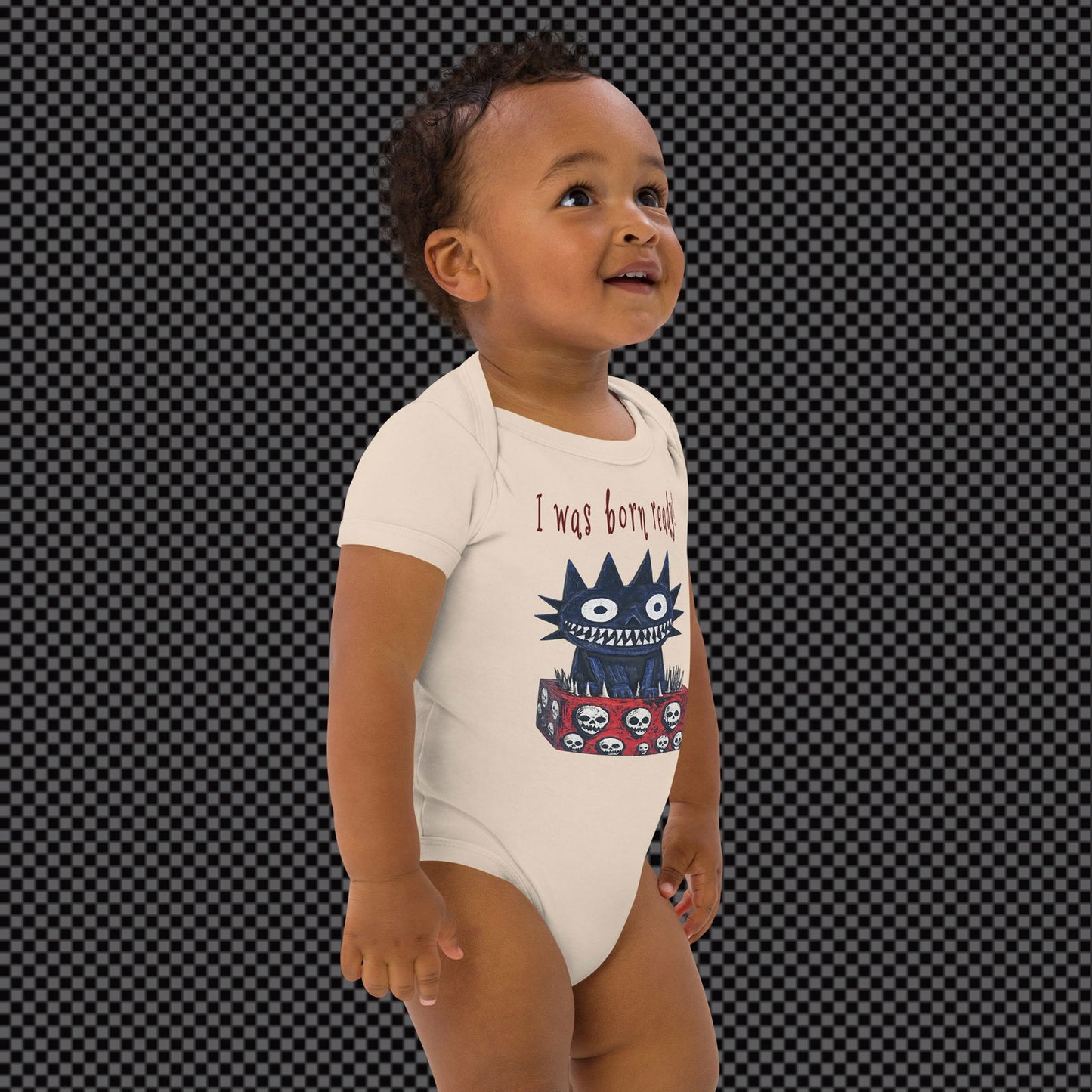 Sweet As Hell Designs' "Born Ready" Organic Cotton Baby Bodysuit - Sweet As Hell Designs