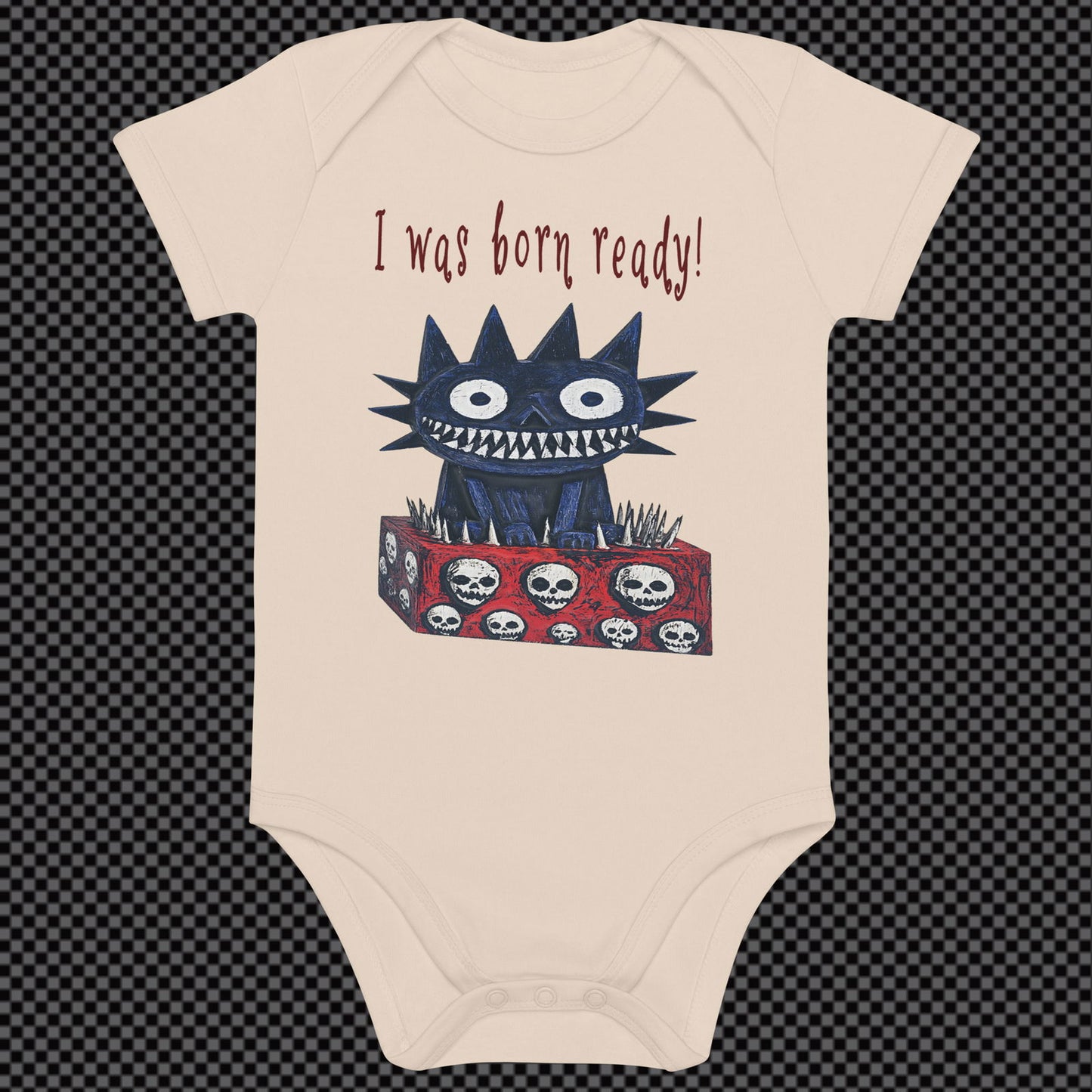Sweet As Hell Designs' "Born Ready" Organic Cotton Baby Bodysuit - Sweet As Hell Designs