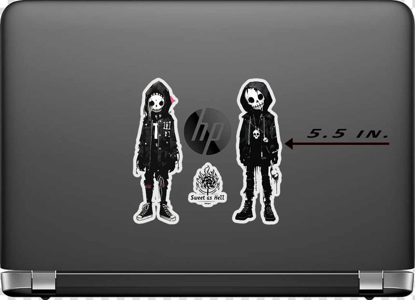 Sweet As Hell Designs' Dead Couple Grunge Stickers - Sweet As Hell Designs