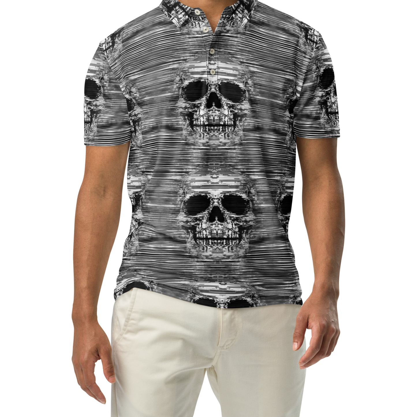 Sweet As Hell Designs' Grey Skull Polo - Sweet As Hell Designs