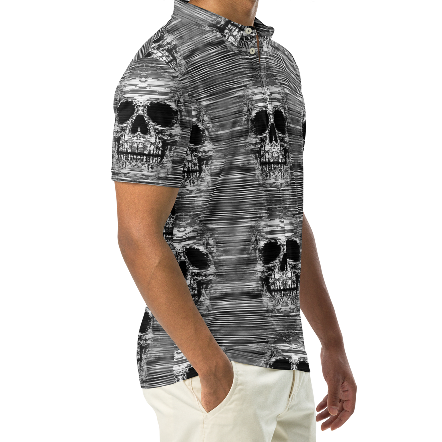Sweet As Hell Designs' Grey Skull Polo - Sweet As Hell Designs