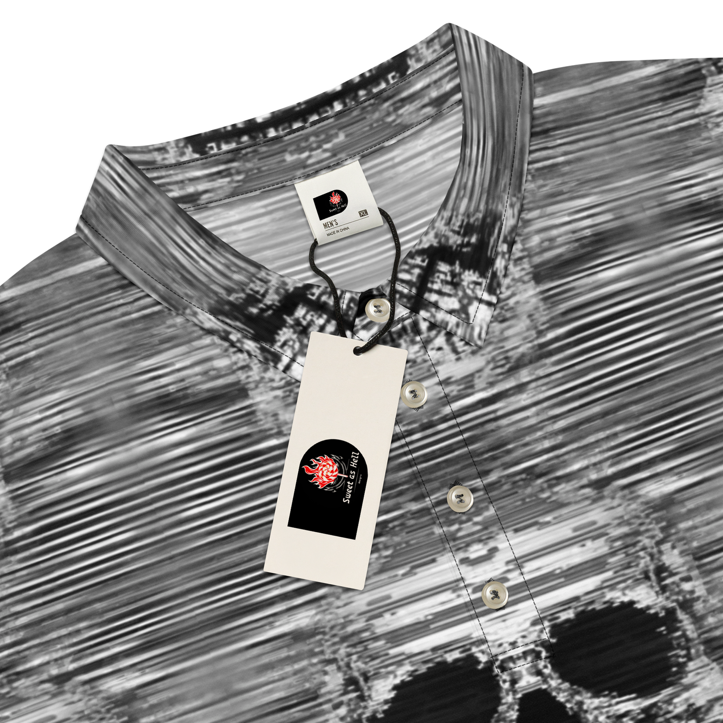 Sweet As Hell Designs' Grey Skull Polo - Sweet As Hell Designs
