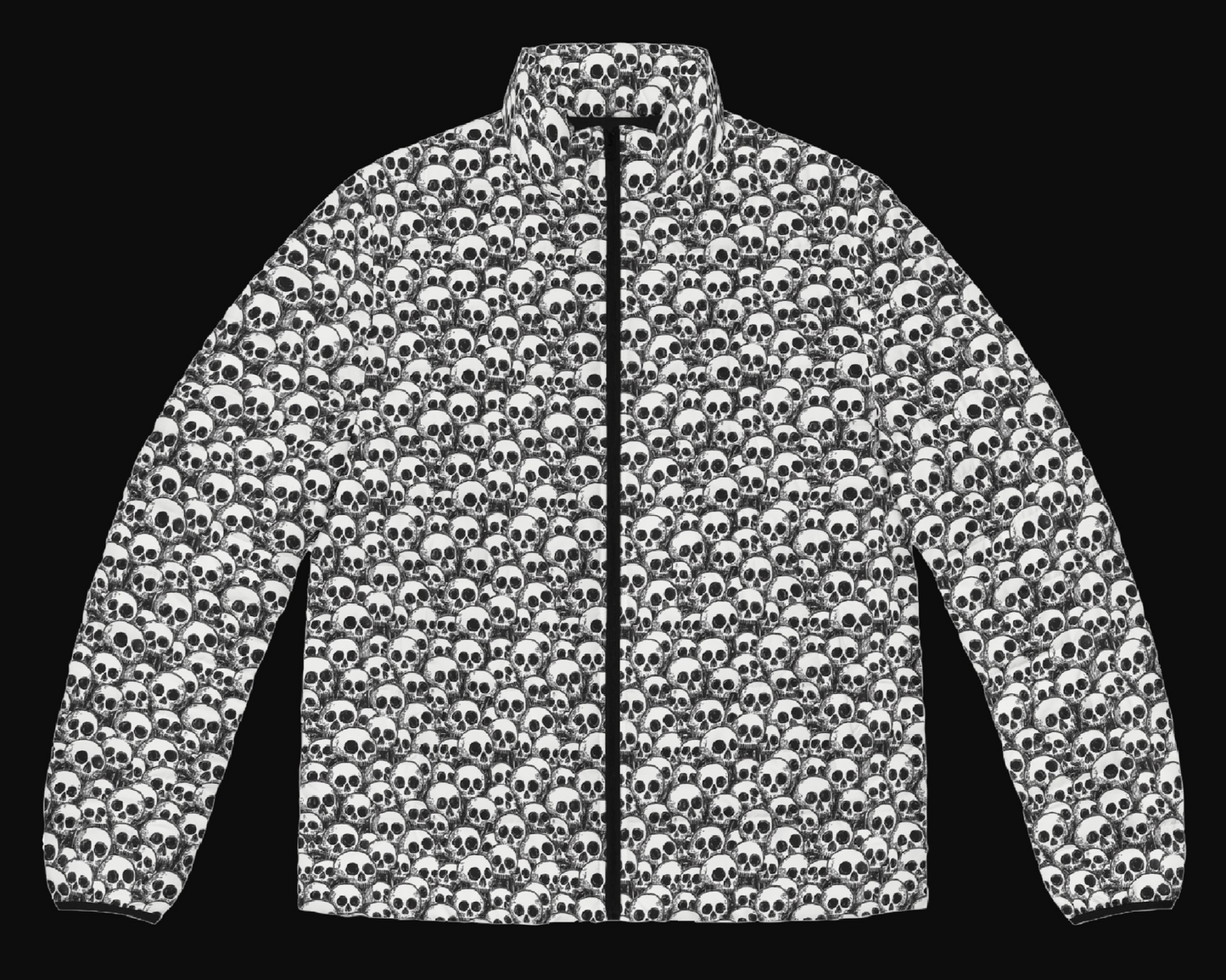 Sweet As Hell Designs' Seamless Skull Pattern Bubble Goose Jacket - Sweet As Hell Designs