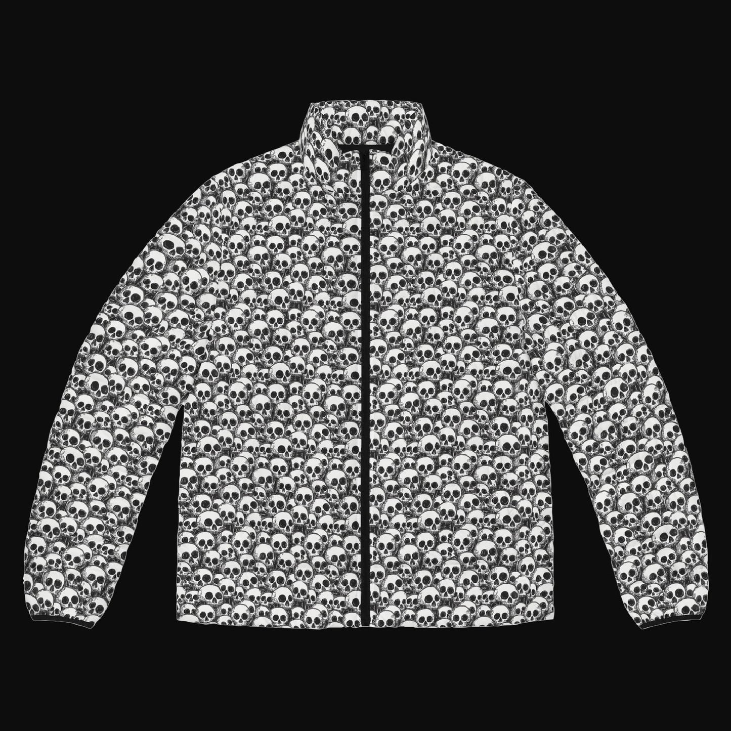 Sweet As Hell Designs' Seamless Skull Pattern Bubble Goose Jacket - Sweet As Hell Designs