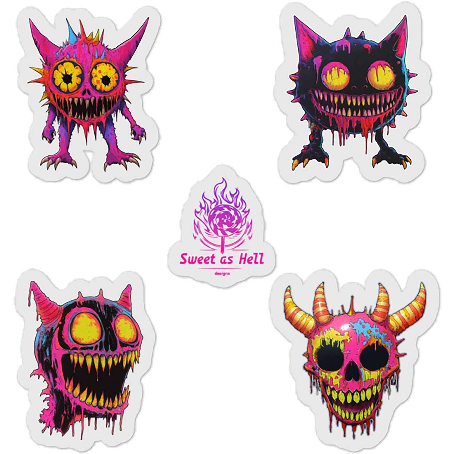 Sweet As Hell Designs' Sugar Rush Rampage Emote Stickers - Sweet As Hell Designs
