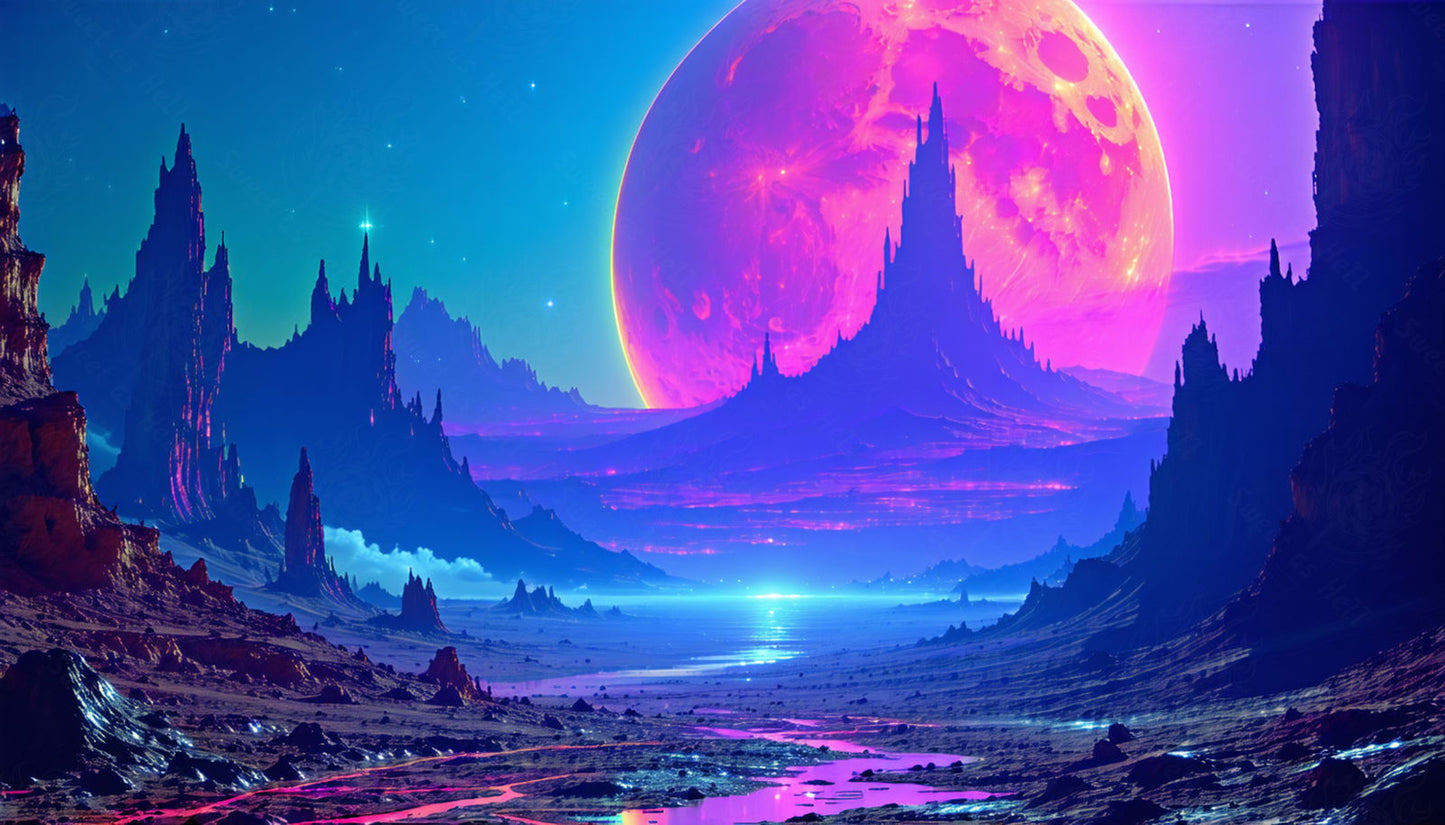 alien landscape SN3097 - Sweet As Hell Designs