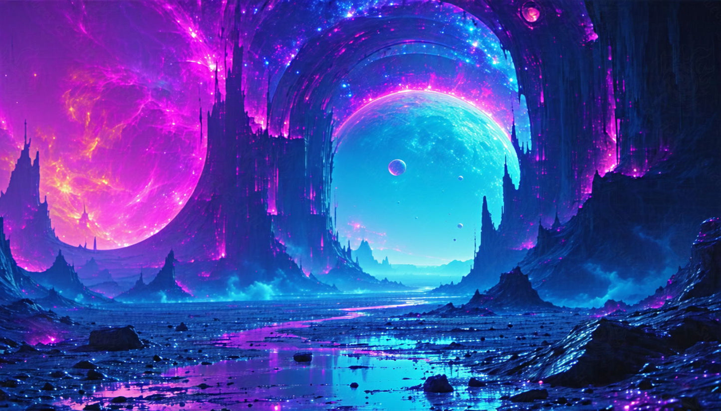 alien world landscape SN3102 - Sweet As Hell Designs