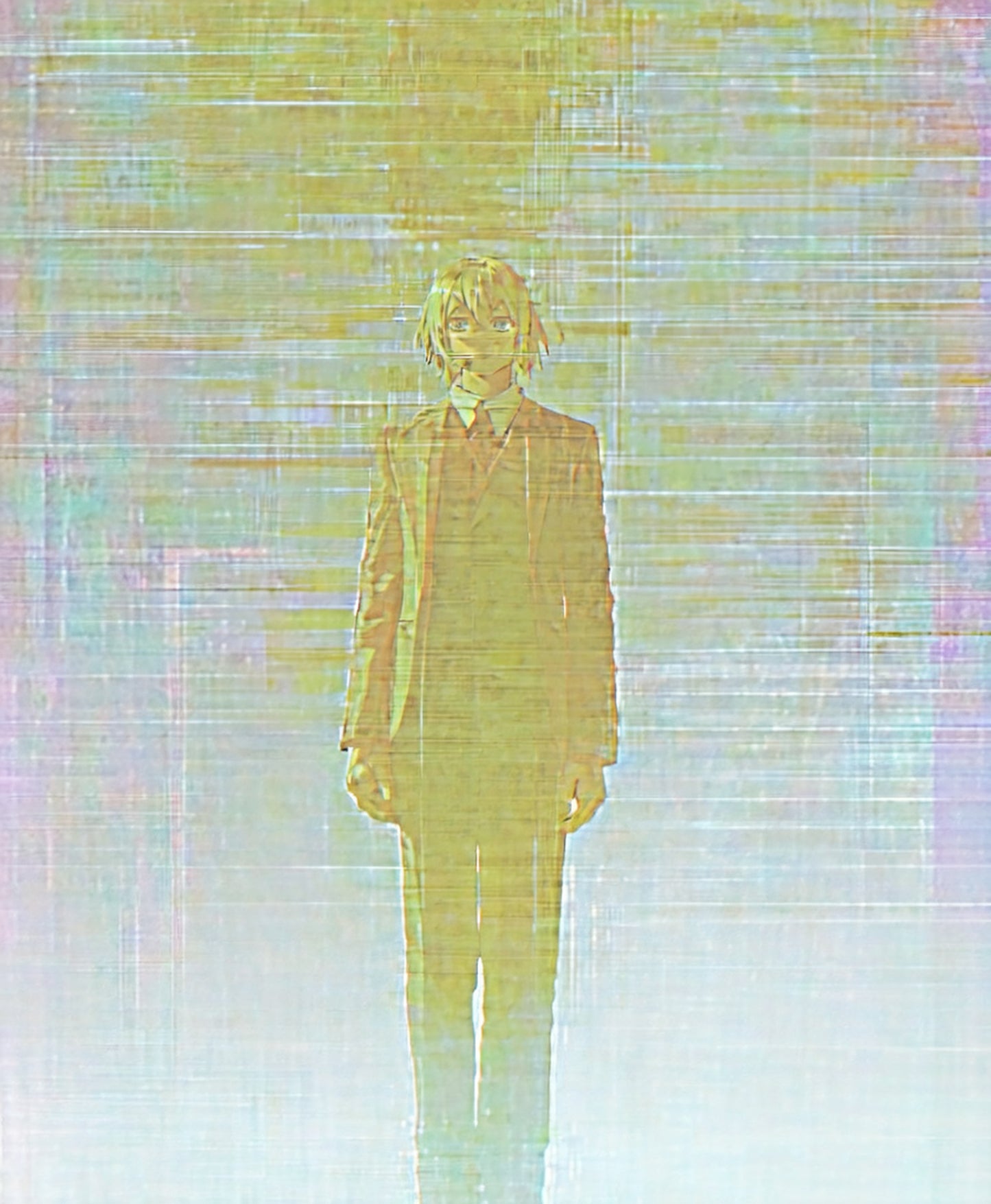 Hombre de anime con traje, error SN3129