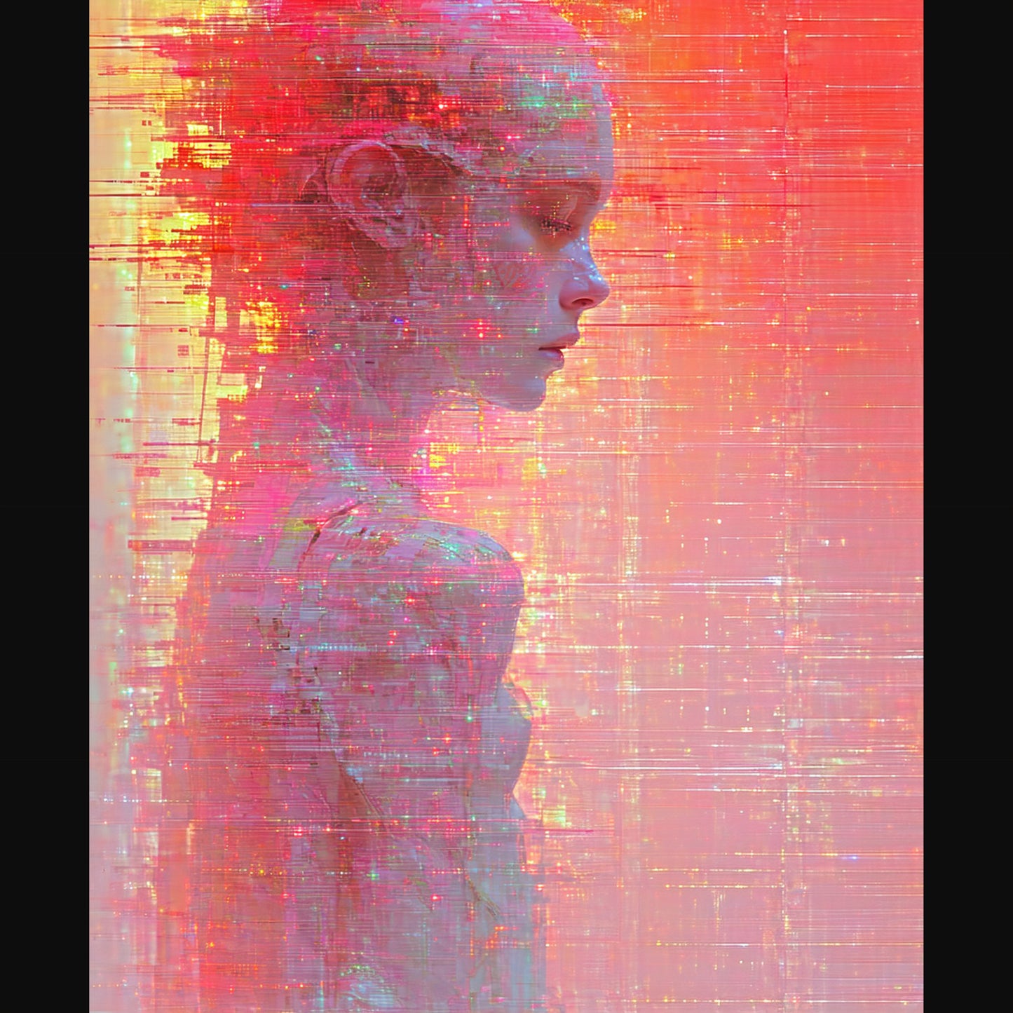 mujer puesta de sol digital SN3301