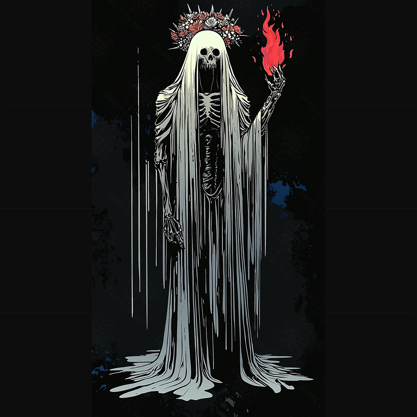 floral reaper | 241121 Mother Muerte 09 by 16 427 SN3114 - Sweet As Hell Designs