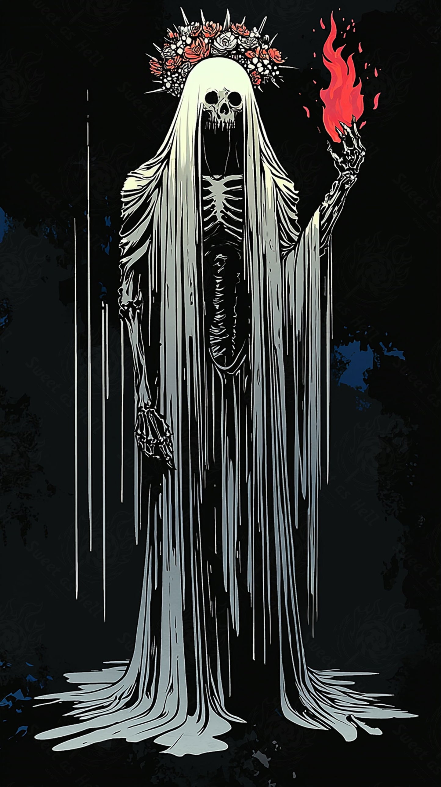 floral reaper | 241121 Mother Muerte 09 by 16 427 SN3114 - Sweet As Hell Designs
