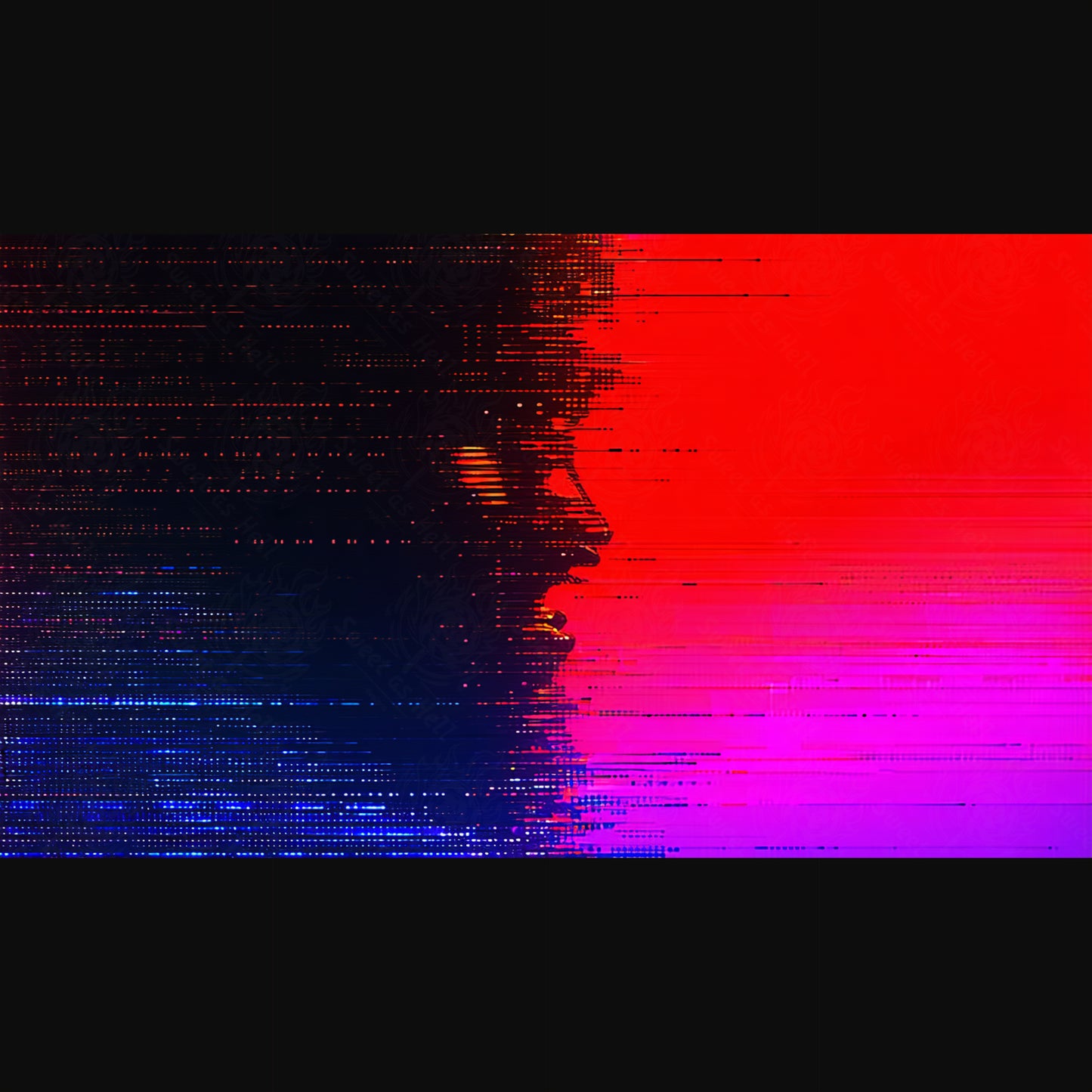 glitch art portrait red blue SN3320