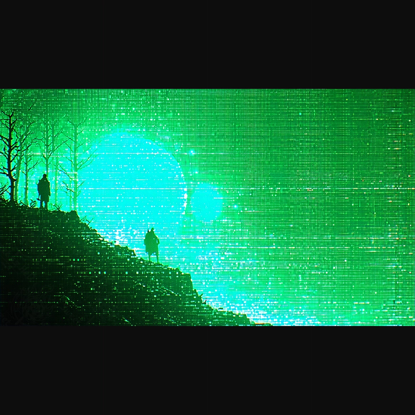 緑のグリッチ風景 SN3350
