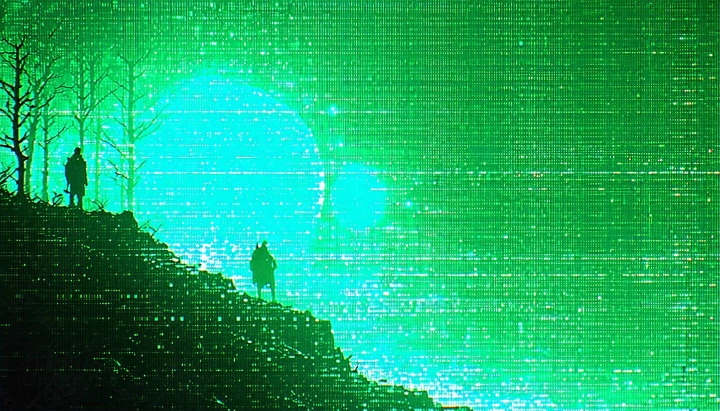 緑のグリッチ風景 SN3350