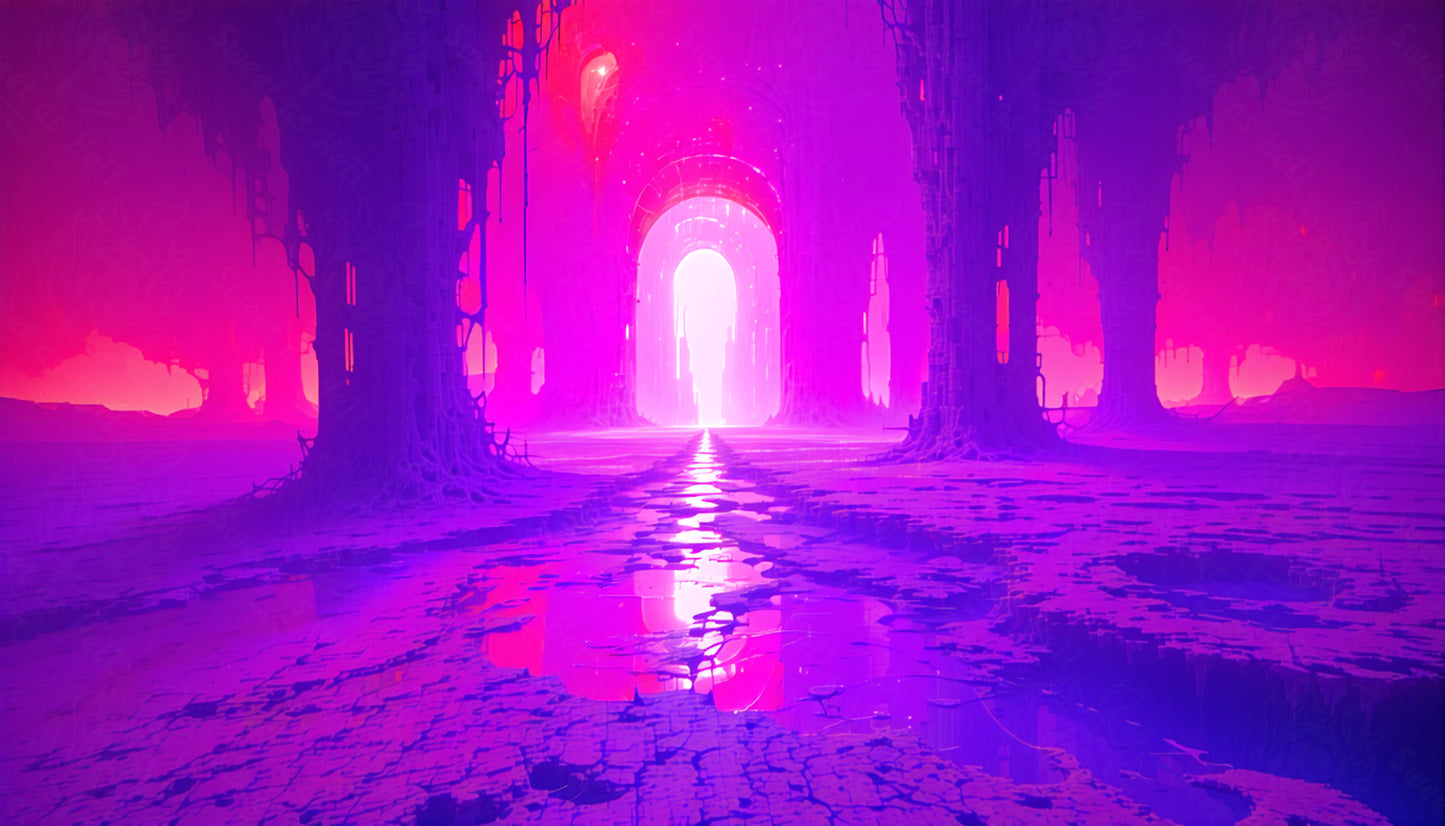 ネオンゲートウェイエイリアン風景SN3381