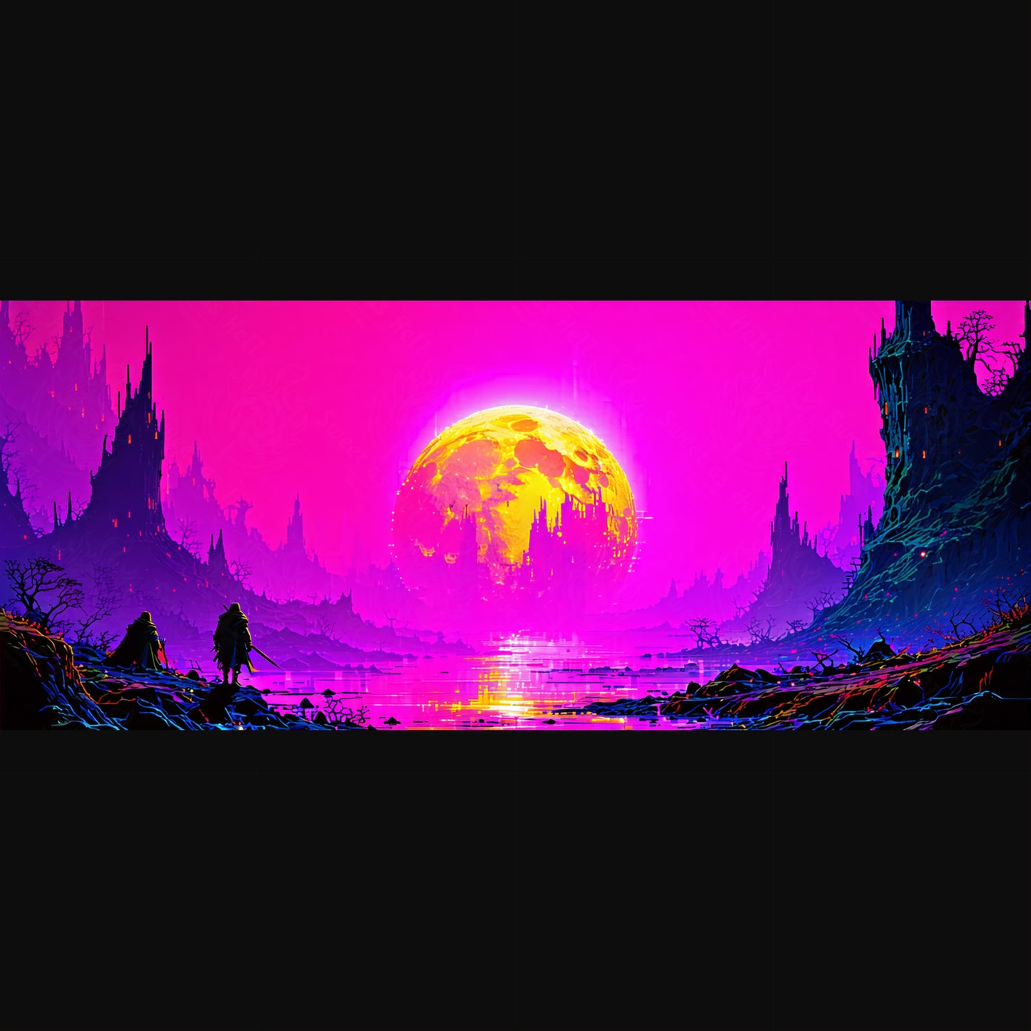 paisaje de luna de neón SN3384