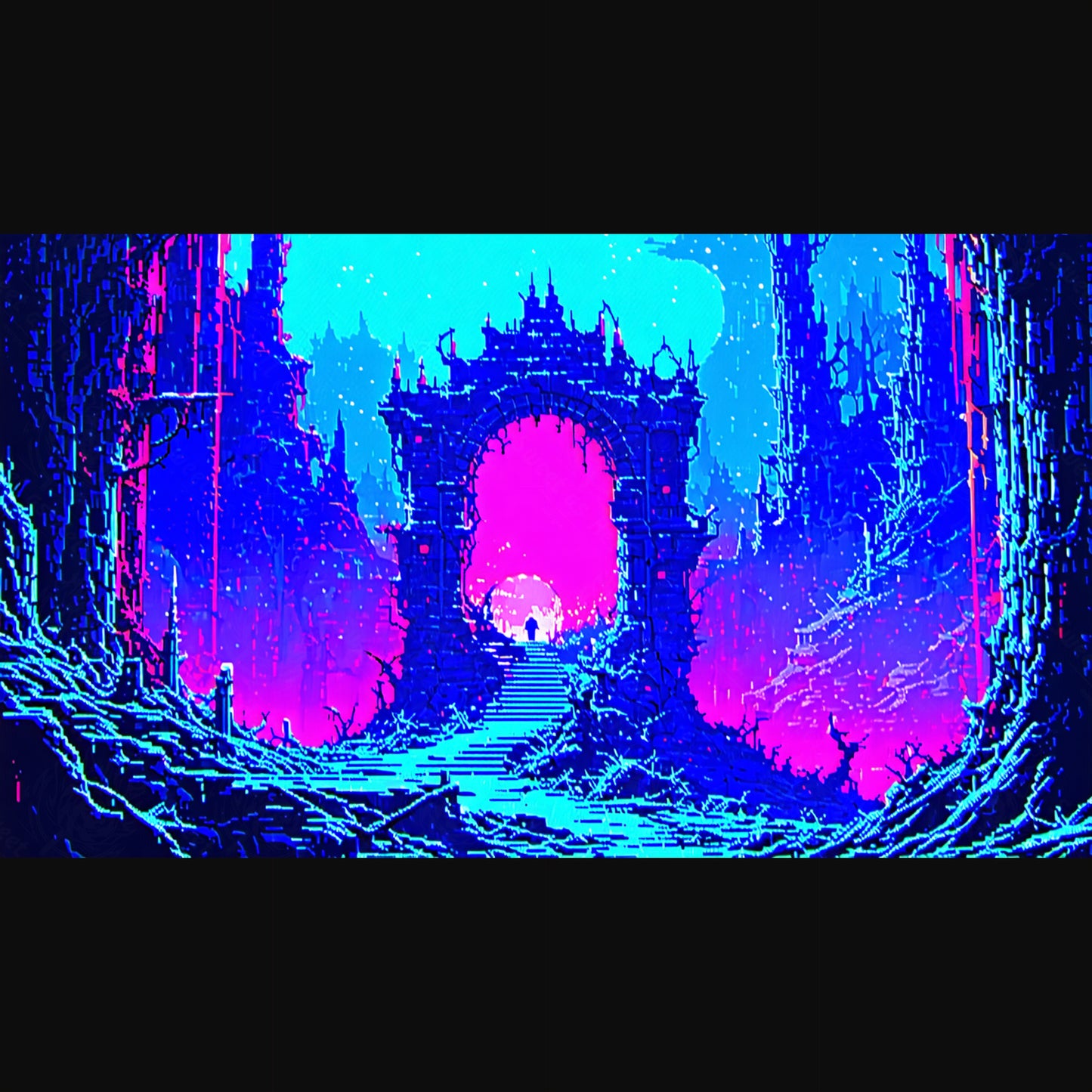 pixel art neon gateway SN3390