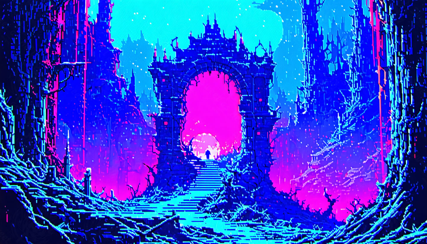 pixel art neon gateway SN3390