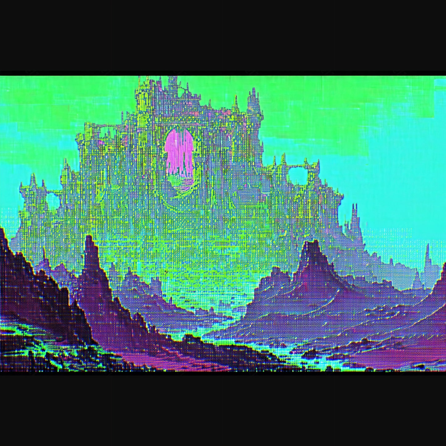 pixel castle landscape SN3391
