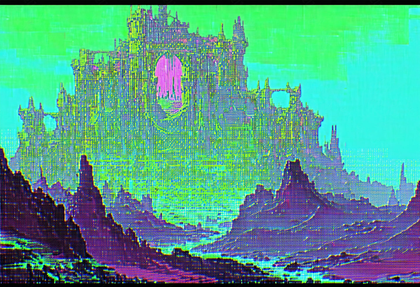 pixel castle landscape SN3391