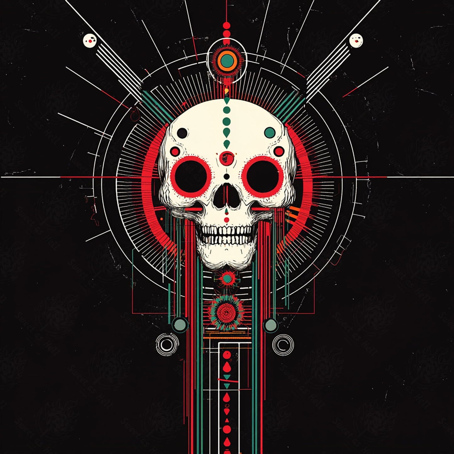 sacred skull artwork | Mother Muerte 01 by 01 381 SN3105 - Sweet As Hell Designs