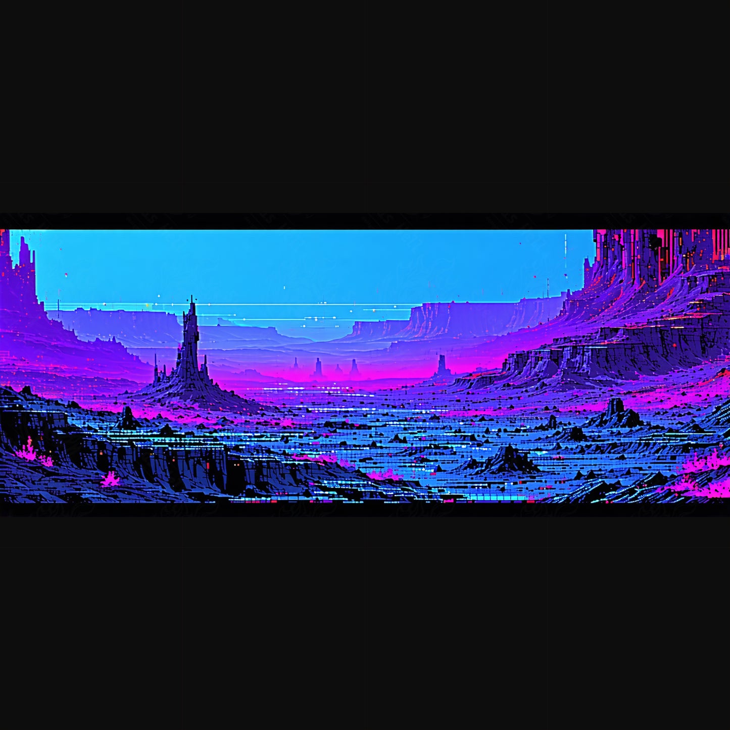 paisaje alienígena de ondas sintéticas SN3424
