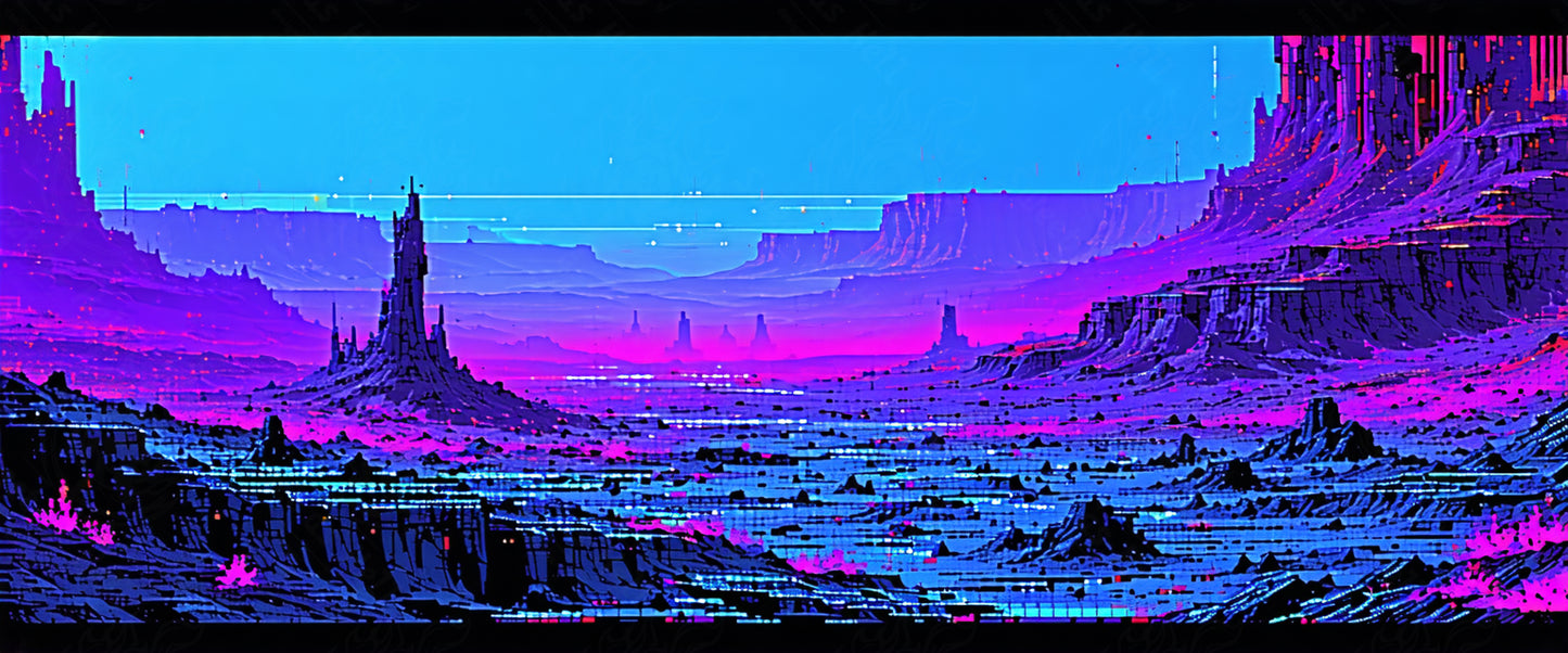 paisaje alienígena de ondas sintéticas SN3424